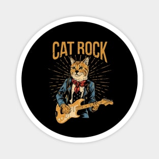 Cat rock Music Magnet